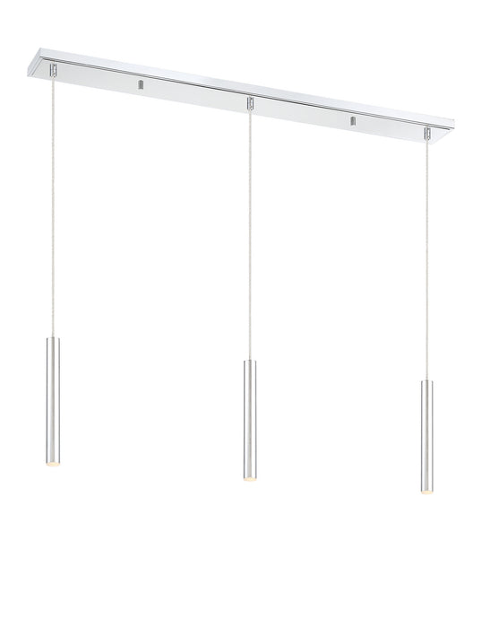 Z-Lite 917MP12-CH-LED-3LCH LED Linear Chandelier, Chrome