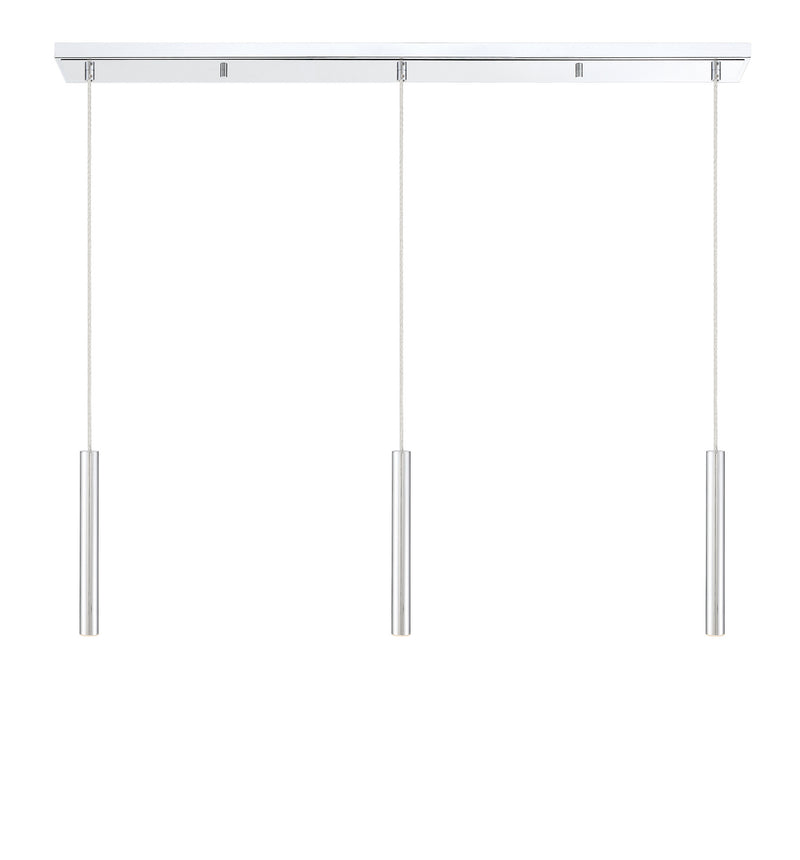 Z-Lite 917MP12-CH-LED-3LCH LED Linear Chandelier, Chrome