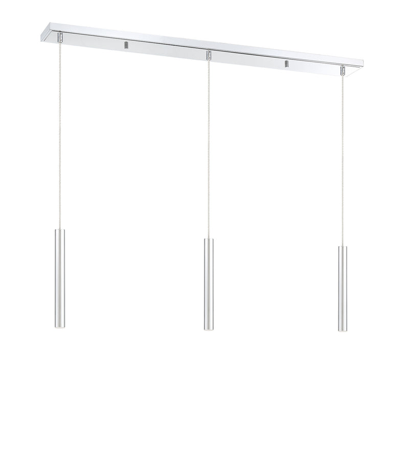 Z-Lite 917MP12-CH-LED-3LCH LED Linear Chandelier, Chrome