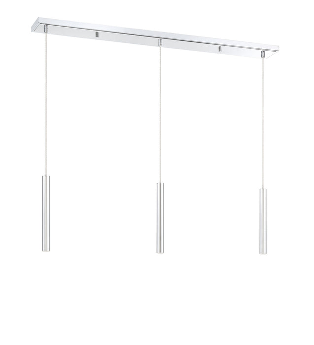 Z-Lite 917MP12-CH-LED-3LCH LED Linear Chandelier, Chrome