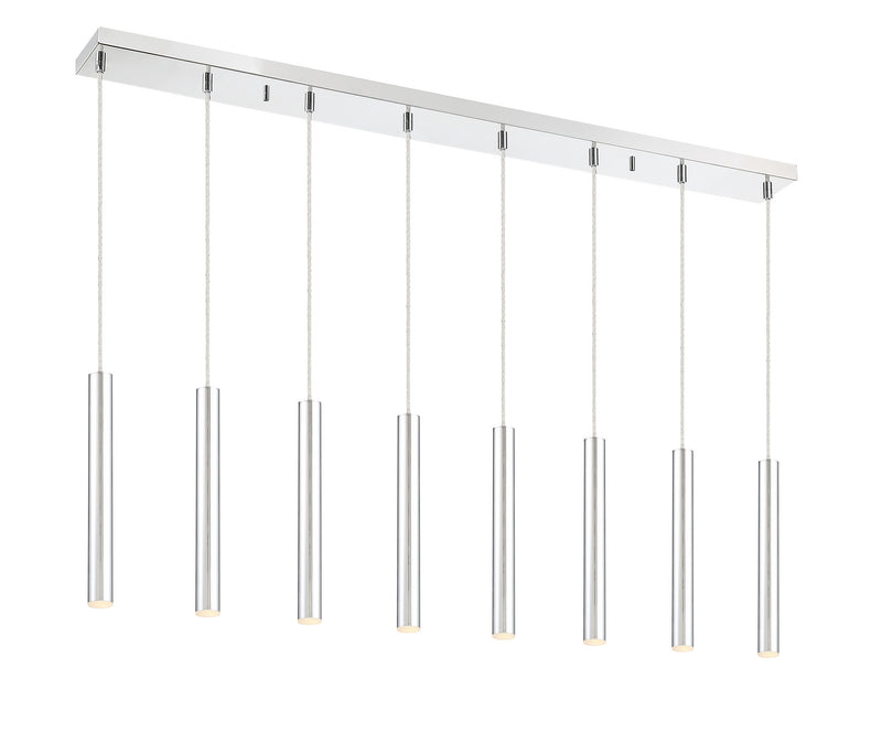 Z-Lite 917MP12-CH-LED-8LCH LED Linear Chandelier, Chrome