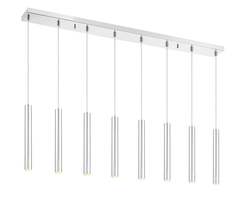 Z-Lite 917MP12-CH-LED-8LCH LED Linear Chandelier, Chrome