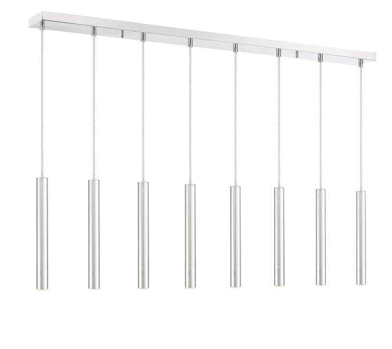 Z-Lite 917MP12-CH-LED-8LCH LED Linear Chandelier, Chrome