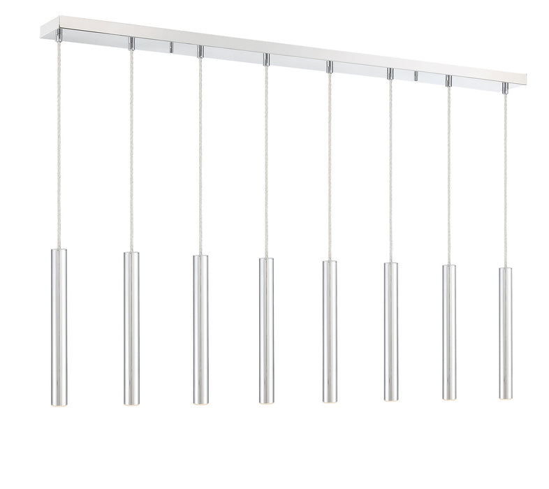 Z-Lite 917MP12-CH-LED-8LCH LED Linear Chandelier, Chrome