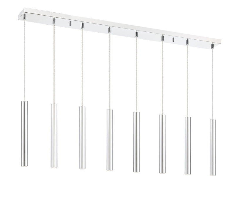 Z-Lite 917MP12-CH-LED-8LCH LED Linear Chandelier, Chrome