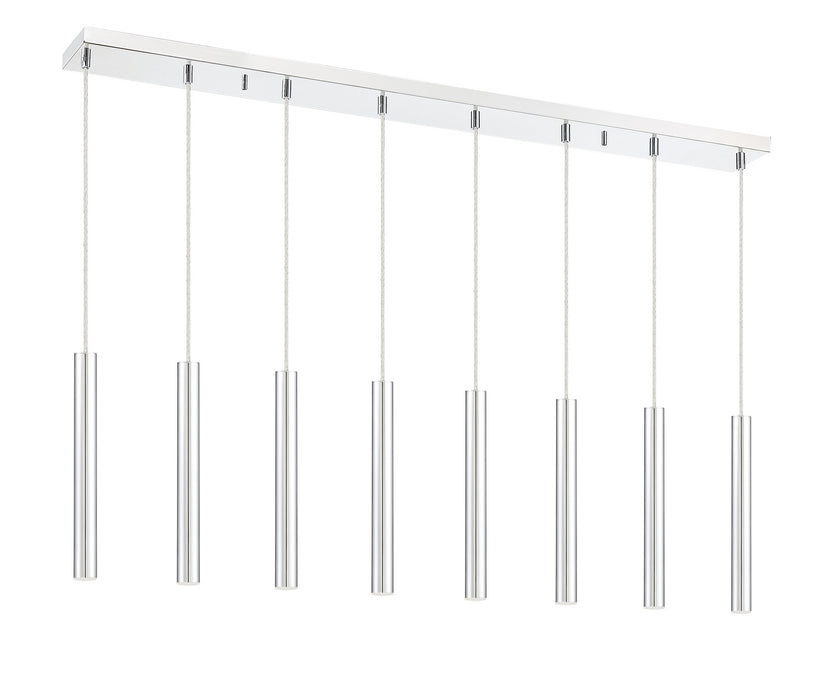 Z-Lite 917MP12-CH-LED-8LCH LED Linear Chandelier, Chrome