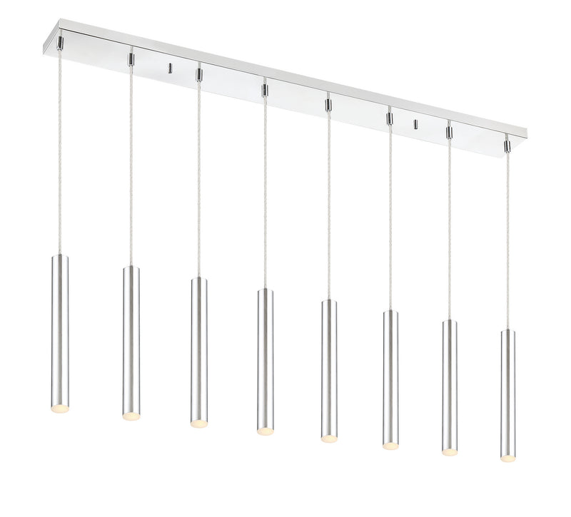 Z-Lite 917MP12-CH-LED-8LCH LED Linear Chandelier, Chrome