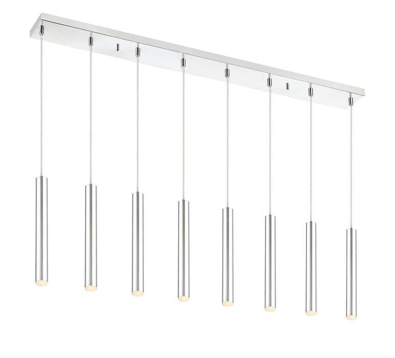 Z-Lite 917MP12-CH-LED-8LCH LED Linear Chandelier, Chrome