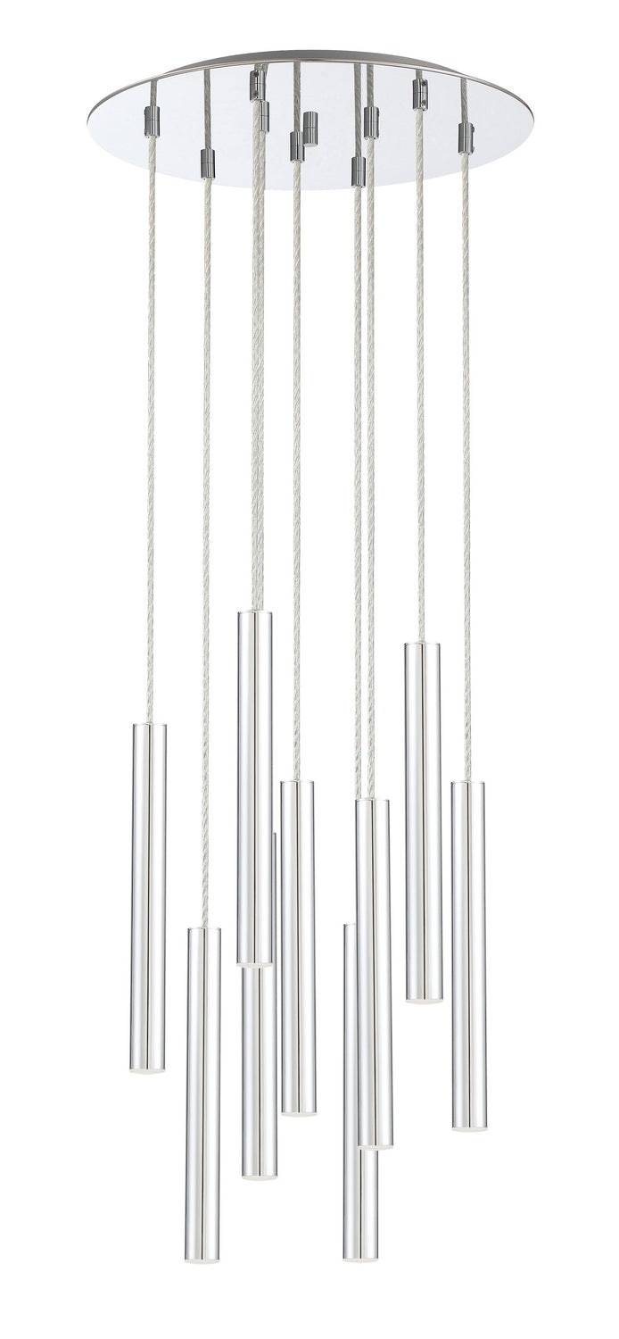 Z-Lite 917MP12-CH-LED-9RCH LED Chandelier, Chrome