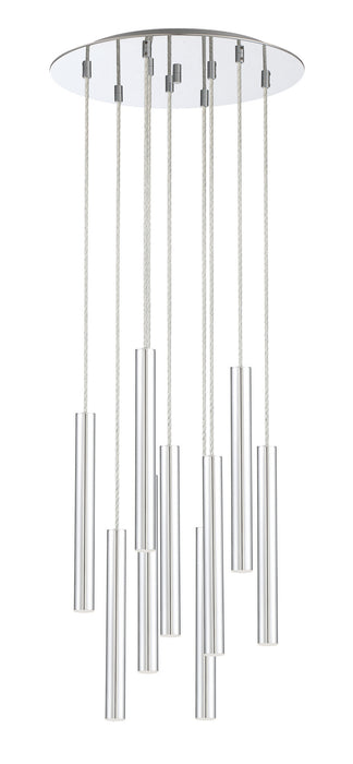 Z-Lite 917MP12-CH-LED-9RCH LED Chandelier, Chrome