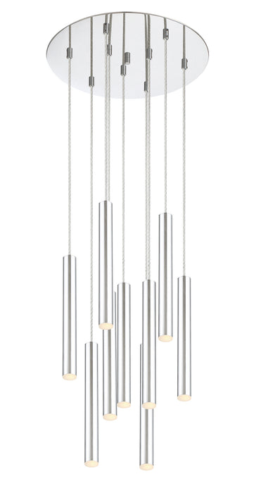Z-Lite 917MP12-CH-LED-9RCH LED Chandelier, Chrome