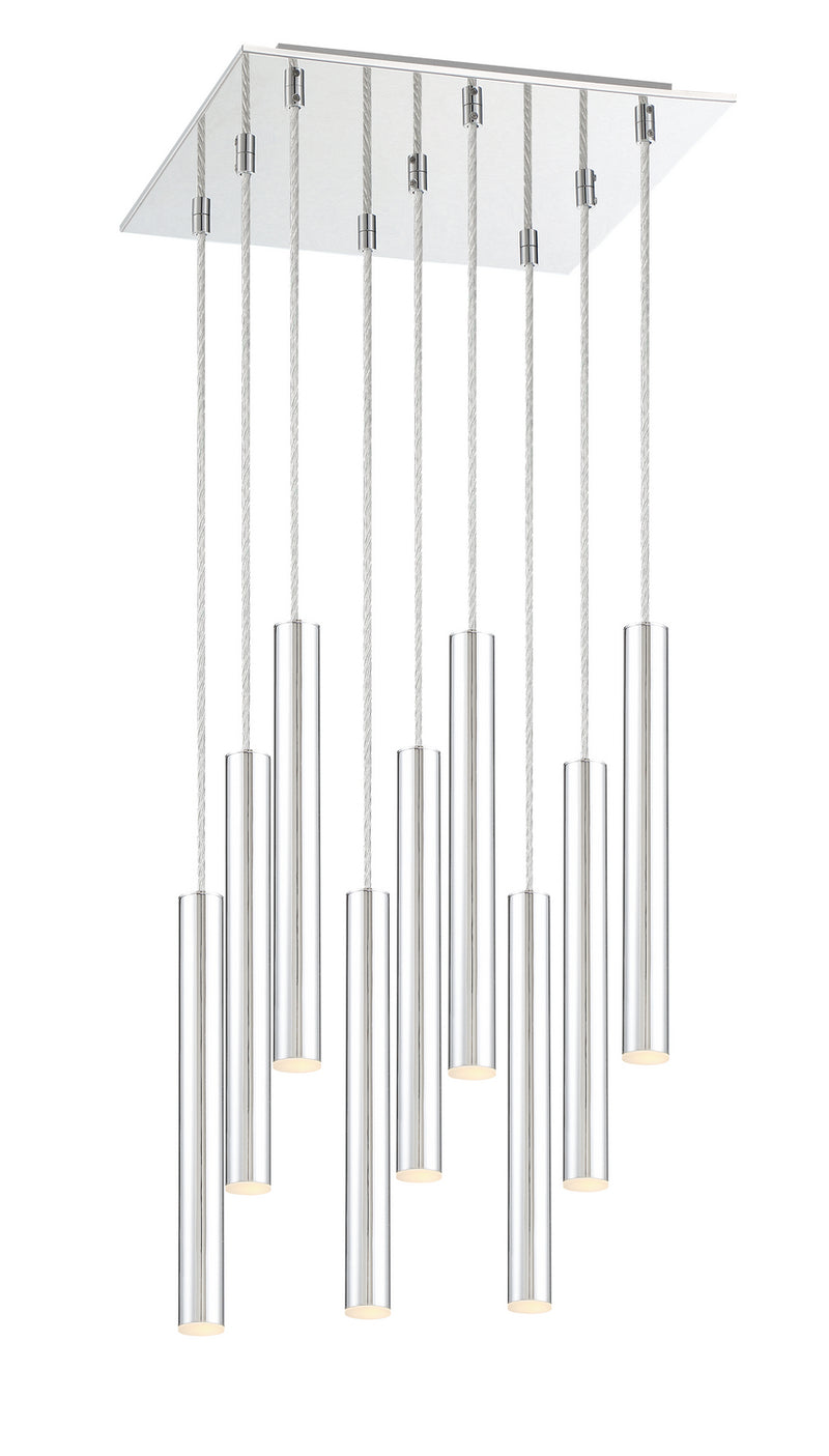 Z-Lite 917MP12-CH-LED-9SCH LED Chandelier, Chrome