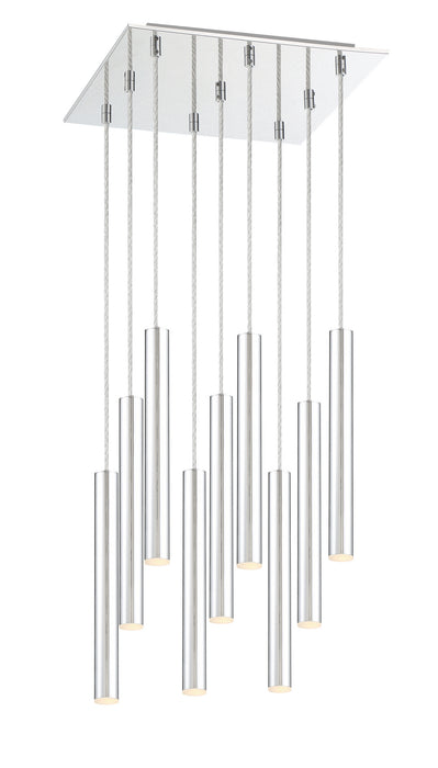 Z-Lite 917MP12-CH-LED-9SCH LED Chandelier, Chrome