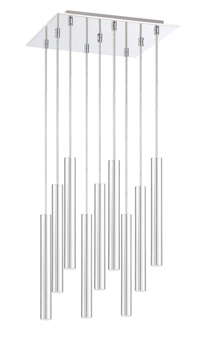 Z-Lite 917MP12-CH-LED-9SCH LED Chandelier, Chrome