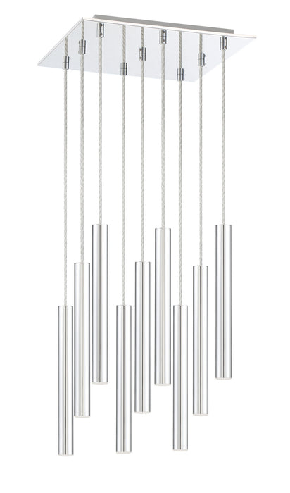 Z-Lite 917MP12-CH-LED-9SCH LED Chandelier, Chrome