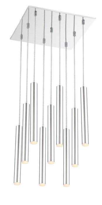 Z-Lite 917MP12-CH-LED-9SCH LED Chandelier, Chrome