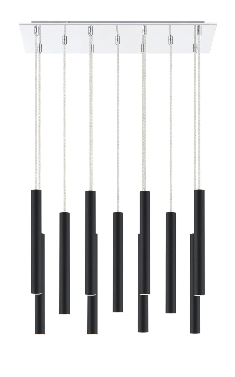 Z-Lite 917MP12-MB-LED-11LCH LED Chandelier, Chrome