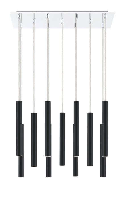 Z-Lite 917MP12-MB-LED-11LCH LED Chandelier, Chrome