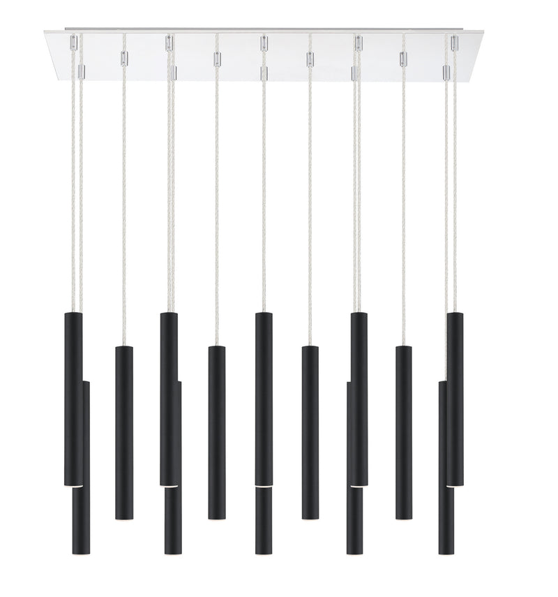 Z-Lite 917MP12-MB-LED-14LCH LED Chandelier, Chrome