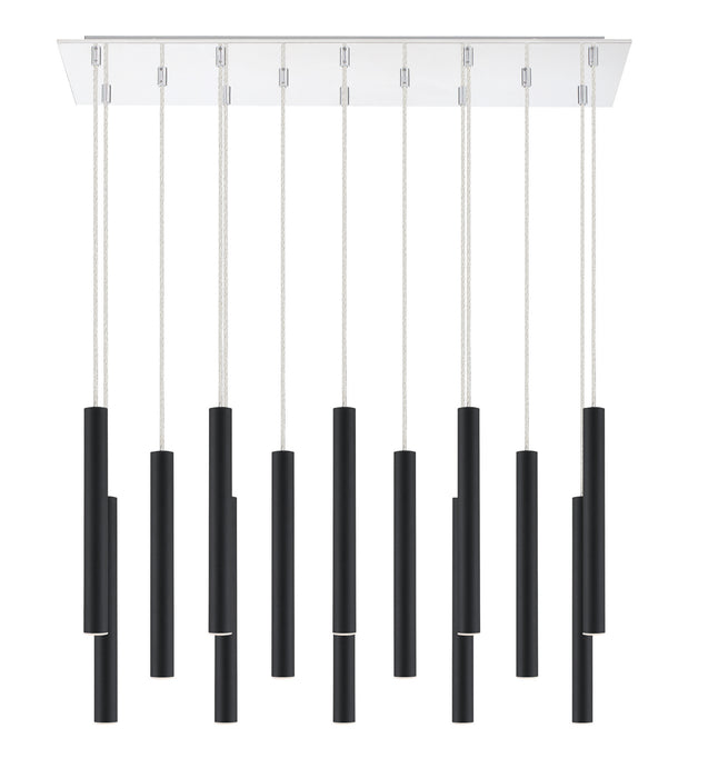 Z-Lite 917MP12-MB-LED-14LCH LED Chandelier, Chrome