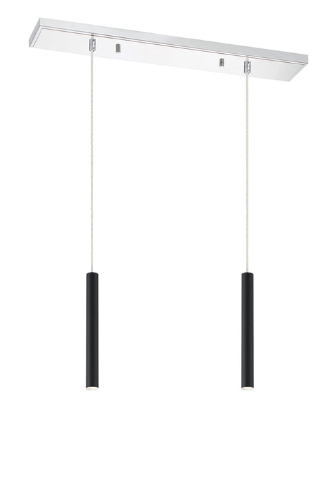 Z-Lite 917MP12-MB-LED-2LCH LED Linear Chandelier, Chrome
