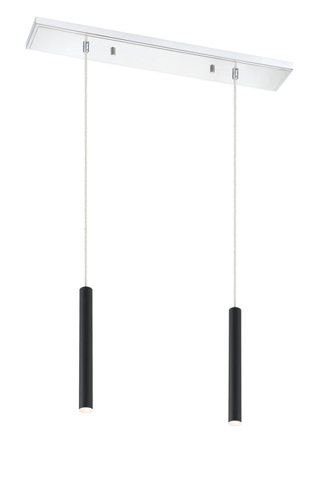Z-Lite 917MP12-MB-LED-2LCH LED Linear Chandelier, Chrome