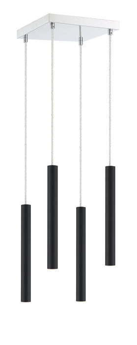 Z-Lite 917MP12-MB-LED-4SCH LED Chandelier, Matte Black