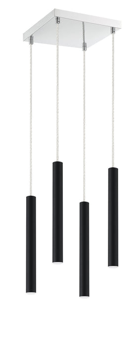 Z-Lite 917MP12-MB-LED-4SCH LED Chandelier, Matte Black