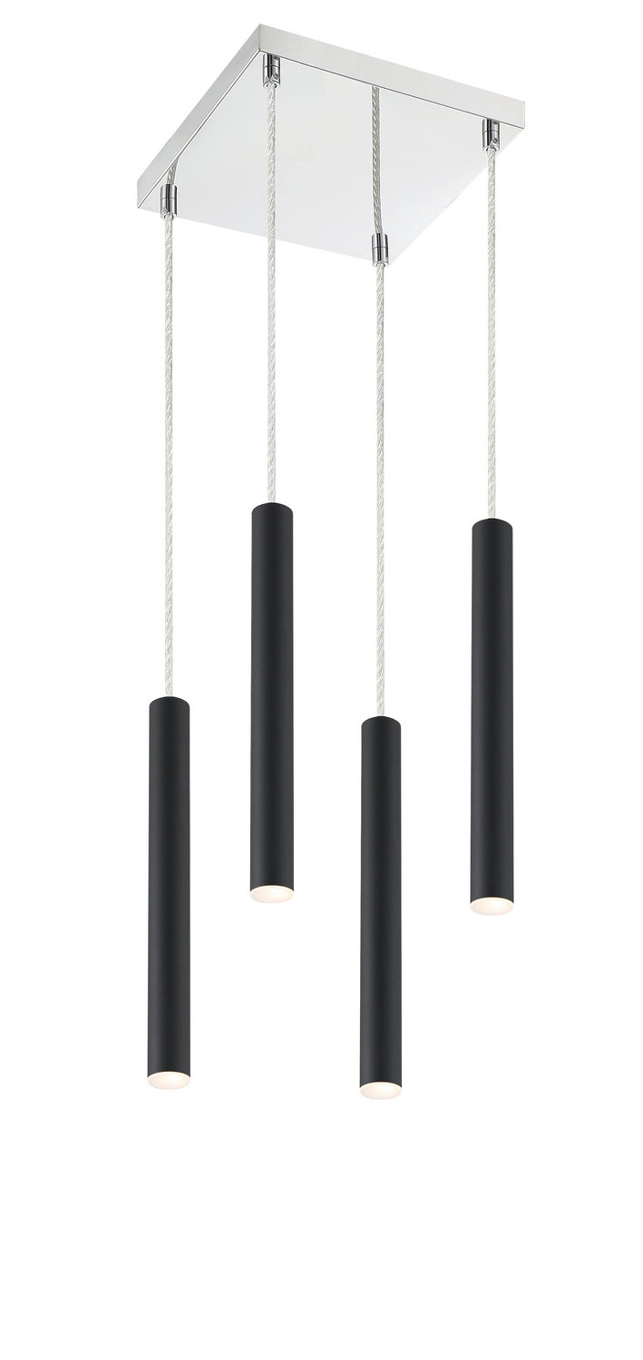 Z-Lite 917MP12-MB-LED-4SCH LED Chandelier, Matte Black