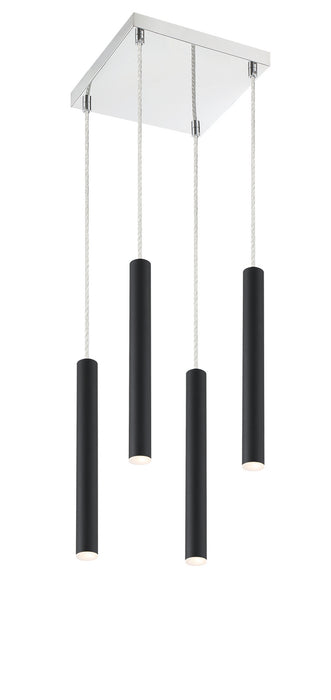 Z-Lite 917MP12-MB-LED-4SCH LED Chandelier, Matte Black