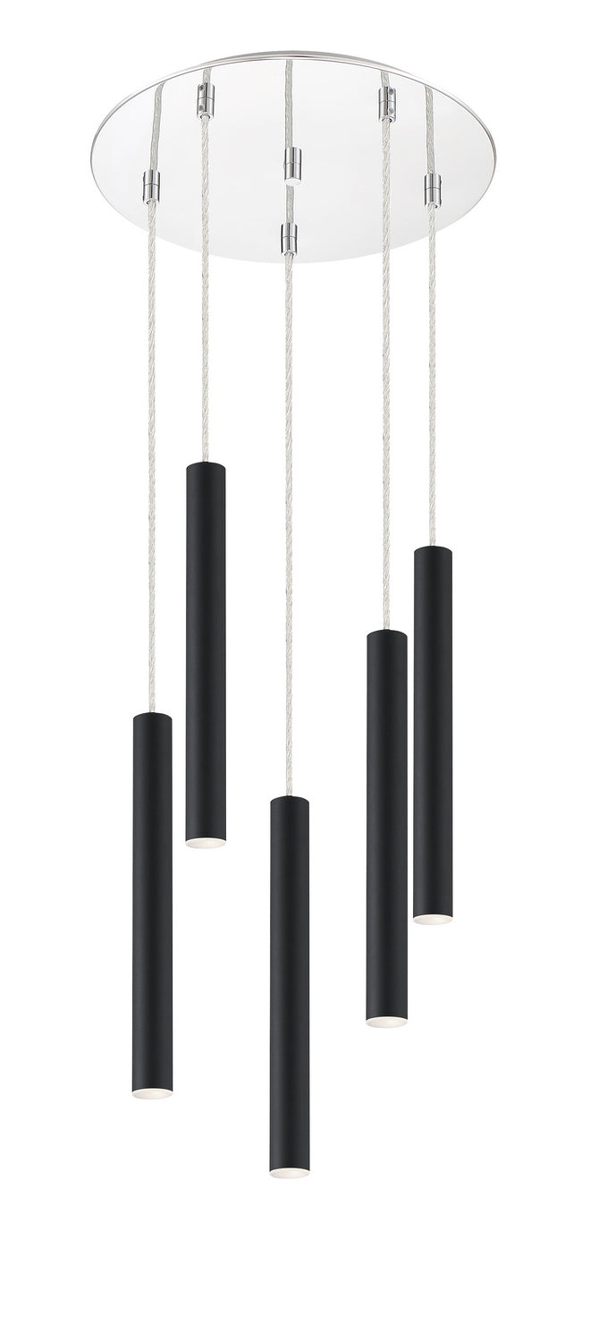Z-Lite 917MP12-MB-LED-5RCH LED Chandelier, Chrome