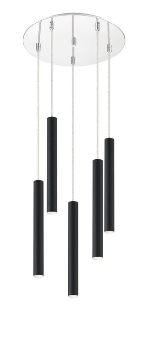 Z-Lite 917MP12-MB-LED-5RCH LED Chandelier, Chrome