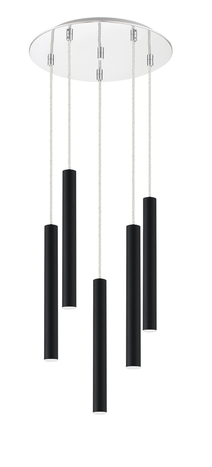 Z-Lite 917MP12-MB-LED-5RCH LED Chandelier, Chrome