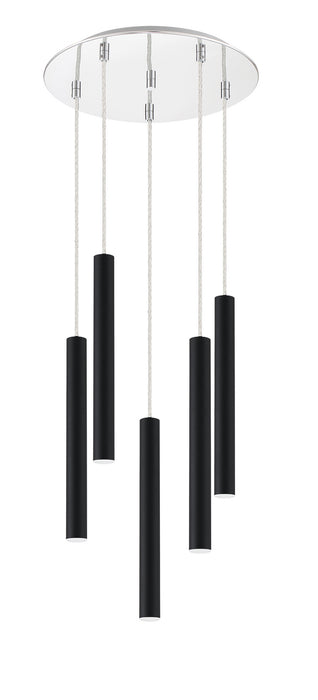 Z-Lite 917MP12-MB-LED-5RCH LED Chandelier, Chrome