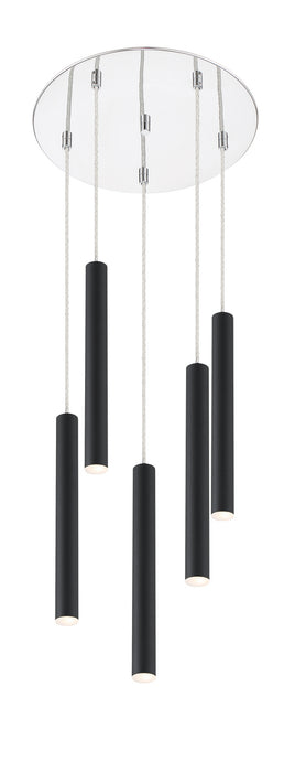 Z-Lite 917MP12-MB-LED-5RCH LED Chandelier, Chrome