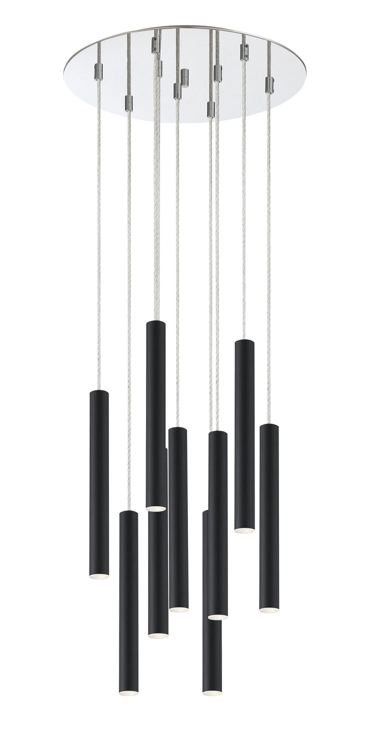 Z-Lite 917MP12-MB-LED-9RCH LED Chandelier, Chrome