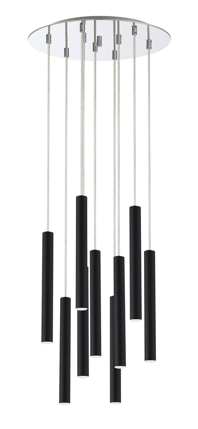 Z-Lite 917MP12-MB-LED-9RCH LED Chandelier, Chrome