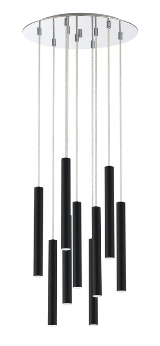 Z-Lite 917MP12-MB-LED-9RCH LED Chandelier, Chrome