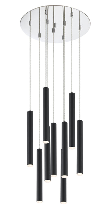 Z-Lite 917MP12-MB-LED-9RCH LED Chandelier, Chrome