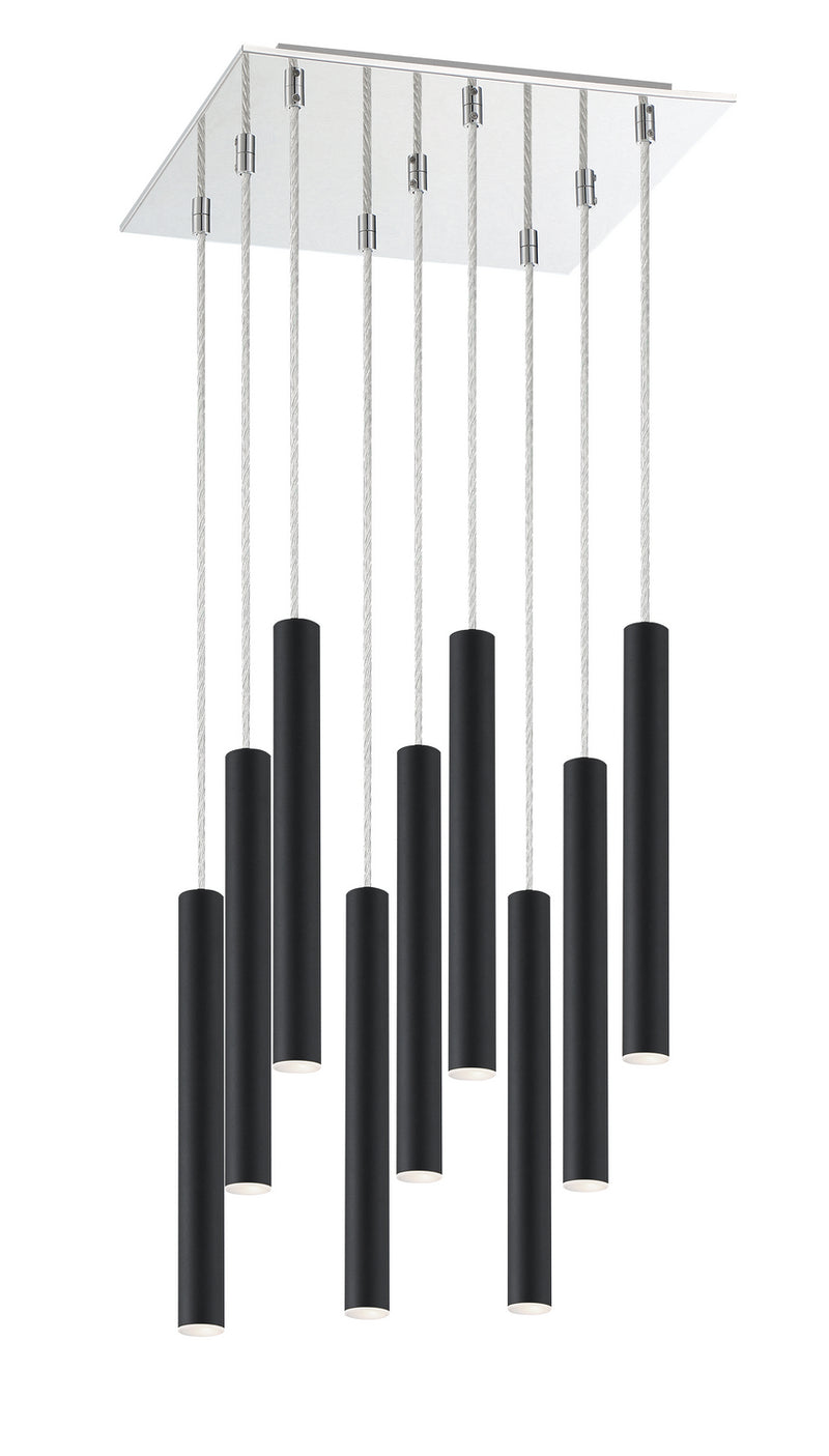 Z-Lite 917MP12-MB-LED-9SCH LED Chandelier, Chrome