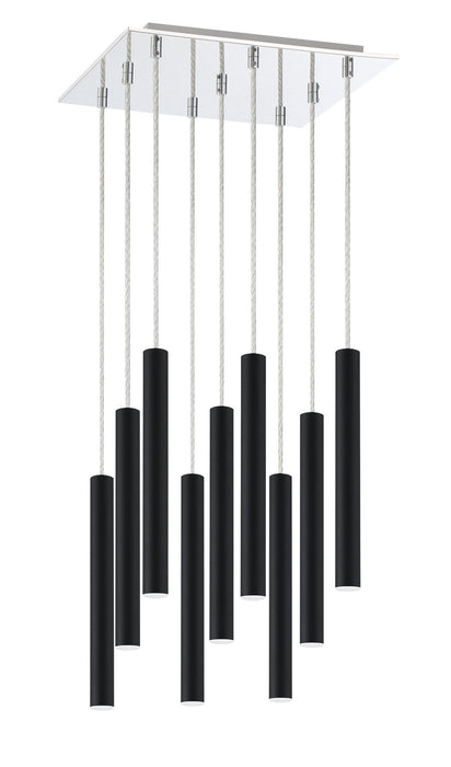 Z-Lite 917MP12-MB-LED-9SCH LED Chandelier, Chrome