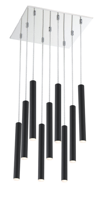 Z-Lite 917MP12-MB-LED-9SCH LED Chandelier, Chrome