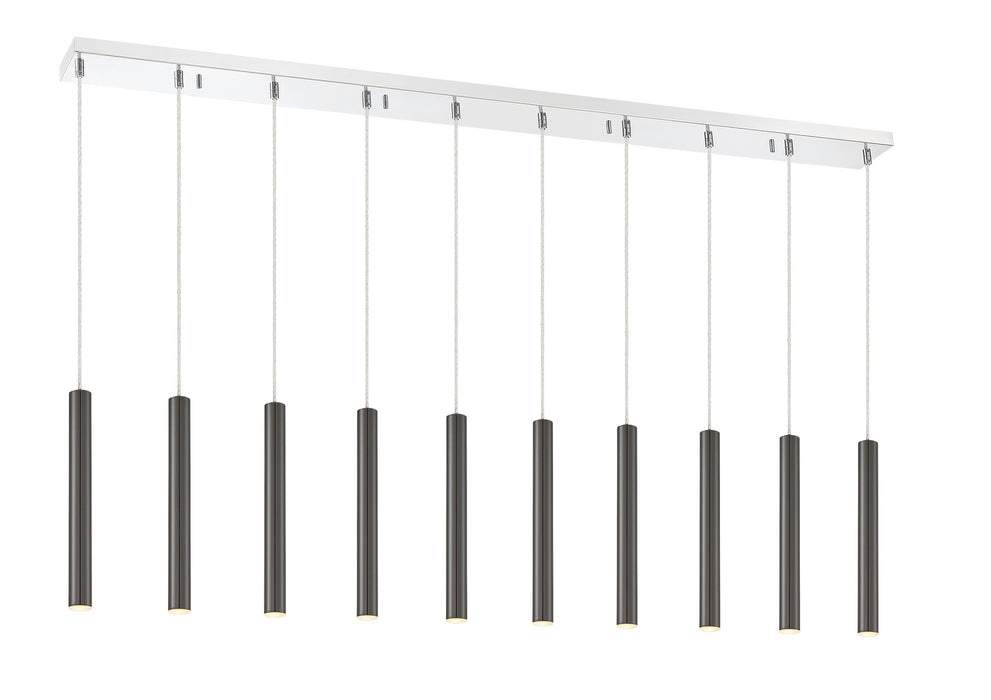 Z-Lite 917MP12PBL-LED-10LCH LED Linear Chandelier, Chrome