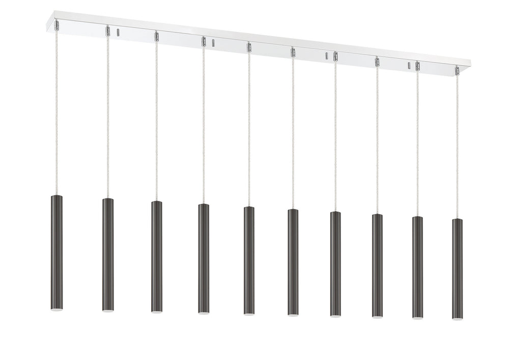 Z-Lite 917MP12PBL-LED-10LCH LED Linear Chandelier, Chrome