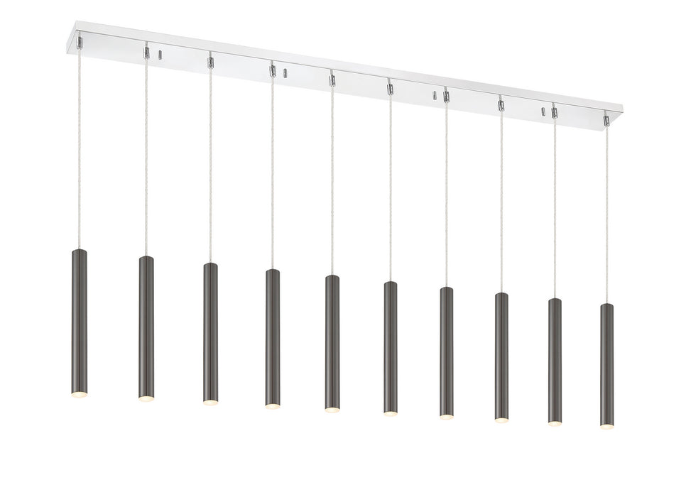 Z-Lite 917MP12PBL-LED-10LCH LED Linear Chandelier, Chrome