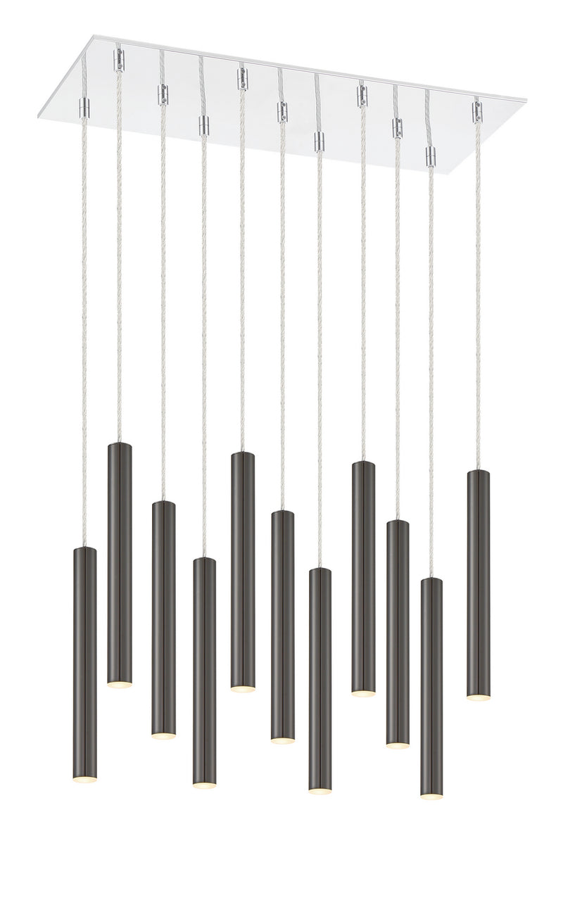 Z-Lite 917MP12PBL-LED-11LCH LED Chandelier, Chrome