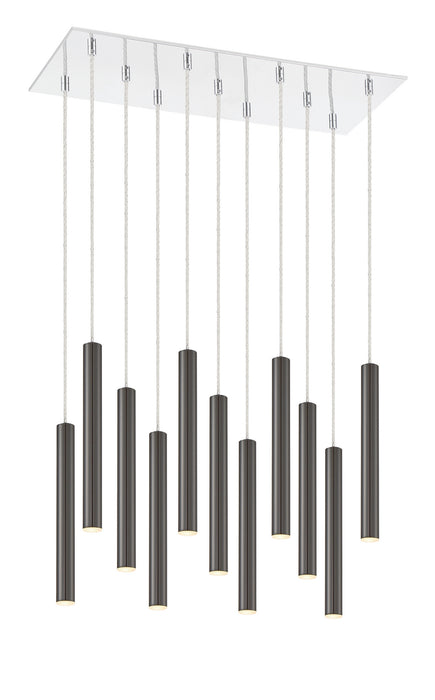Z-Lite 917MP12PBL-LED-11LCH LED Chandelier, Chrome