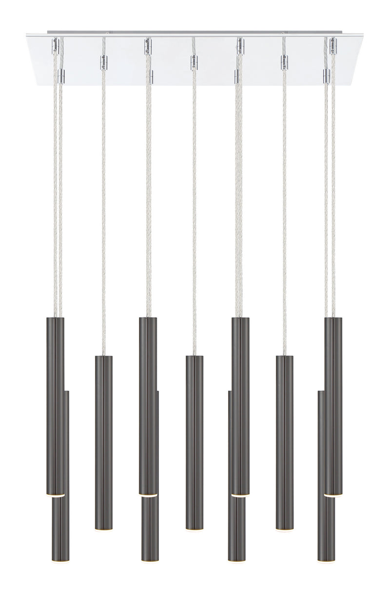 Z-Lite 917MP12PBL-LED-11LCH LED Chandelier, Chrome
