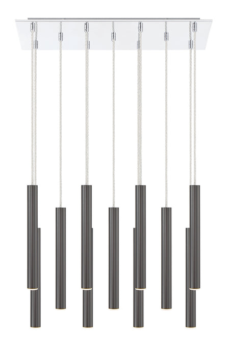 Z-Lite 917MP12PBL-LED-11LCH LED Chandelier, Chrome