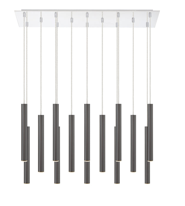 Z-Lite 917MP12PBL-LED-14LCH LED Chandelier, Chrome